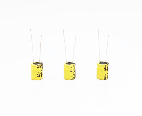 TW BOR उच्च तापमान इलेक्ट्रोलाइटिक कैपेसिटर 100UF80V 10X13mm