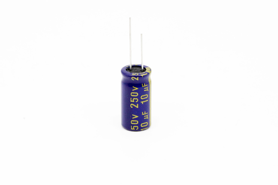 कम ईएसआर एल्यूमिनियम इलेक्ट्रोलाइटिक कैपेसिटर 10uf250v 8x16mm