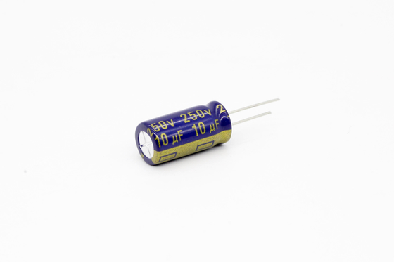 कम ईएसआर एल्यूमिनियम इलेक्ट्रोलाइटिक कैपेसिटर 10uf250v 8x16mm