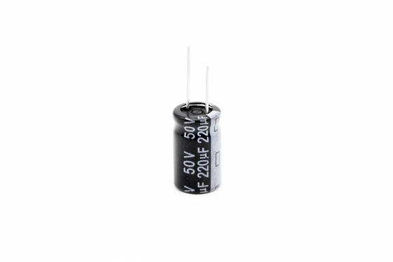 चिकित्सा आपूर्ति के लिए TW BOR 10x17mm 220uf 50v इलेक्ट्रोलाइटिक कैपेसिटर