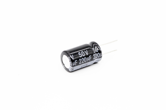 चिकित्सा आपूर्ति के लिए TW BOR 10x17mm 220uf 50v इलेक्ट्रोलाइटिक कैपेसिटर