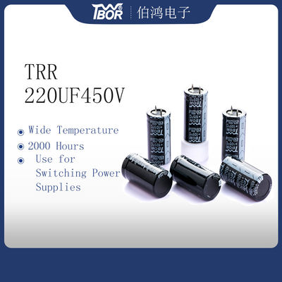 220UF450V स्विचिंग पावर सप्लाई कैपेसिटर 20% टॉलरेंस में स्नैप करें
