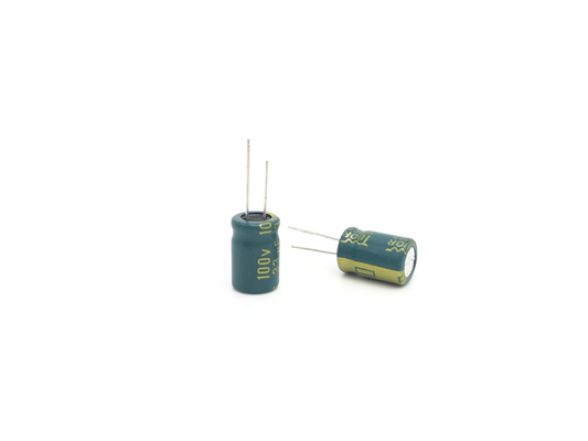उच्च आवृत्ति 100uF 80V एल्यूमिनियम इलेक्ट्रोलाइटिक संधारित्र 10X20mm 5000 घंटे