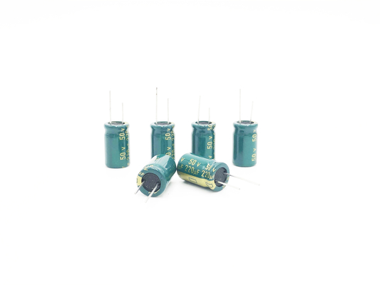 10X16mm एलईडी लाइट कैपेसिटर 220UF50V एल्यूमिनियम इलेक्ट्रोलाइटिक कैपेसिटर