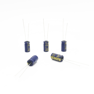 1UF400V 6.3X12MM रेडियल एल्यूमिनियम इलेक्ट्रोलाइटिक कैपेसिटर वाइड तापमान: