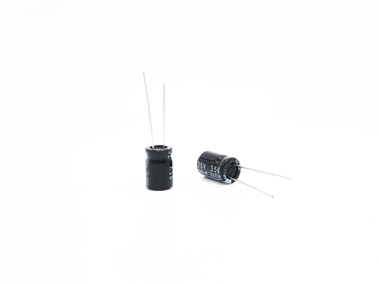 TW BOR लघु संधारित्र 330UF35V 10X15mm रेडियल इलेक्ट्रोलाइटिक कैपेसिटर