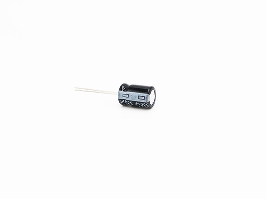 TW BOR लघु संधारित्र 330UF35V 10X15mm रेडियल इलेक्ट्रोलाइटिक कैपेसिटर