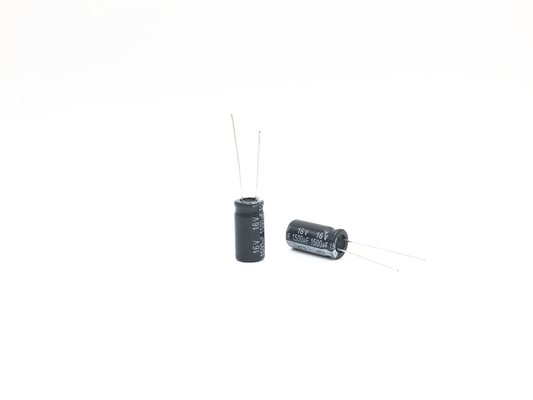 लघु रेडियल एल्यूमिनियम इलेक्ट्रोलाइटिक कैपेसिटर 1500UF 16V