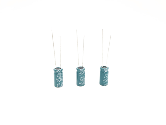 ISO9001 8X16MM रेडियल एल्युमिनियम इलेक्ट्रोलाइटिक कैपेसिटर 10UF200V