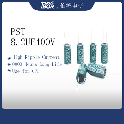 8.2UF 400V हाई रिपल करंट इलेक्ट्रोलाइटिक कैपेसिटर 13X20mm