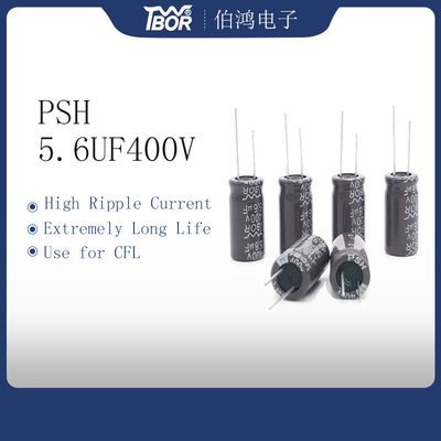 TW BOR एल्यूमिनियम इलेक्ट्रोलाइटिक कैपेसिटर 5.6UF 400V 10x16mm सीएफएल कैपेसिटर