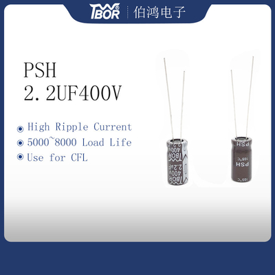सीएफएल इलेक्ट्रॉनिक गिट्टी इन्वर्टर कैपेसिटर 2.2UF 400V 10x13mm