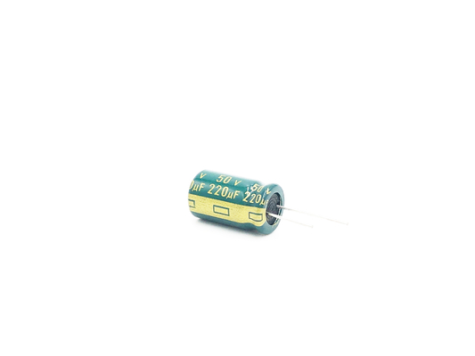 एलईडी लाइट के लिए PHR 220UF 50V हाई फ्रीक्वेंसी एल्युमिनियम इलेक्ट्रोलाइटिक कैपेसिटर