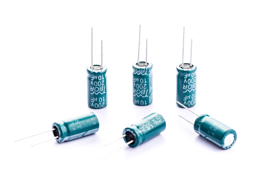 ग्रीन 10x16mm एलईडी लाइट कैपेसिटर 10uf 200v 10000 घंटे बेहद लंबा जीवन