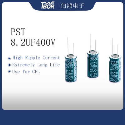 TW BOR 13x20mm 8.2 Uf 400v कैपेसिटर 8000 घंटे लोड लाइफ