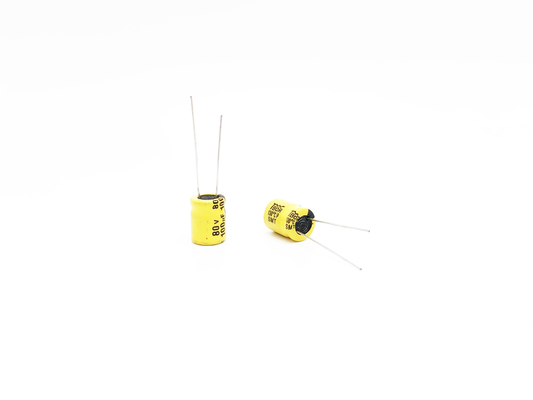 रेडियल लीड इलेक्ट्रोलाइटिक एलईडी लाइट कैपेसिटर 100UF80V 10x13mm