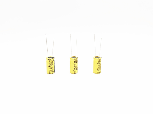 उच्च तापमान सर्किट एलईडी लाइट कैपेसिटर 5.6UF 400V 10x20mm
