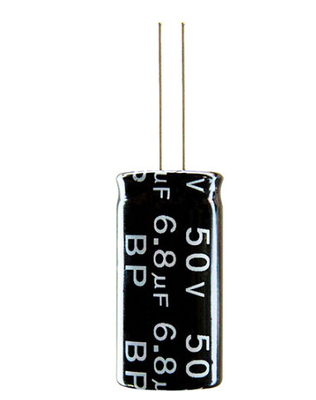 BP 6.8uF50V ऑडियो एम्पलीफायर कैपेसिटर 25X25MM रेडियल लीड इलेक्ट्रोलाइटिक कैपेसिटर