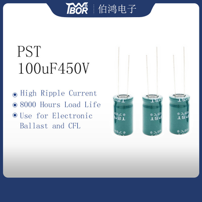 22x40mm इन्वर्टर कैपेसिटर 100uF 450V