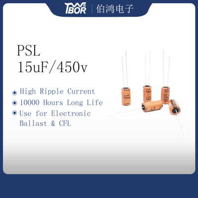 PSL 15uF450V इन्वर्टर रेडियल लीड इलेक्ट्रोलाइटिक कैपेसिटर 13X25MM