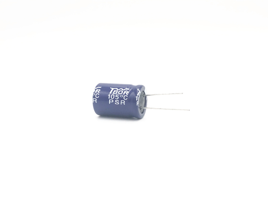 18x25mm रिडियल इलेक्ट्रोलाइटिक कैपेसिटर ISO9001 पावर स्विच कैपेसिटर